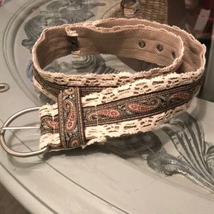women’s crochet & paisley boho belt